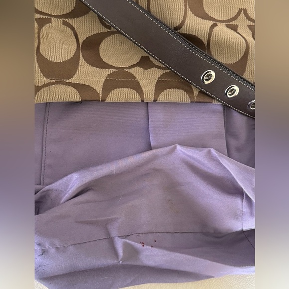 Coach Tan and Brown Patterned Shoulder Bag - Picture 11 of 15